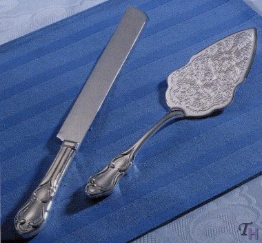 Silver Bridal Knife and Cake Server