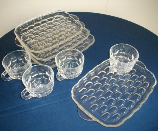 Glass Snack Set - Cup and Tray