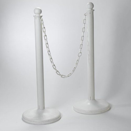 White Plastic Stanchion and Chain